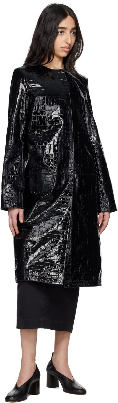 Палта TOTEME TOTEME Croco-Embossed Leather Coat Черно | 252-WRO0219-LE0129, 3