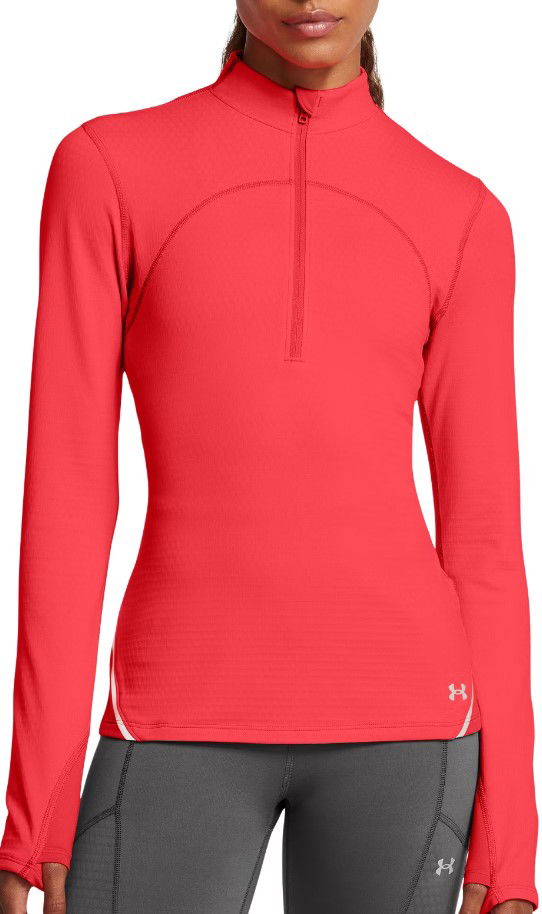 Суитчър Under Armour Women's Running Half-Zip Long Sleeve Top Червено | 1386417-713