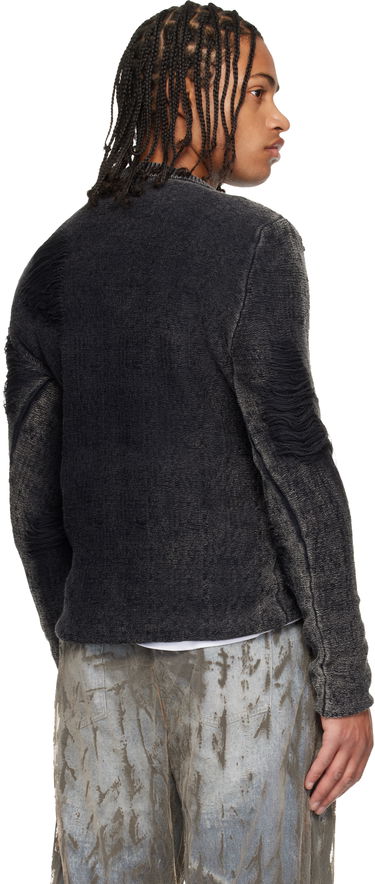 Пуловер Diesel Distressed K-Fjordi-Round Sweater Черно | A21876-0LKDP-900, 2