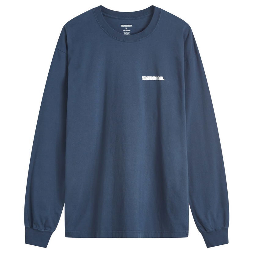 Тениска Neighborhood Long Sleeve T-Shirt Navy Тъмно синьо | 242PCNH-LT01-NVY