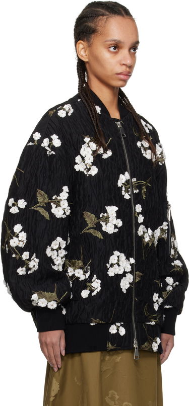 Яке бомбър Erdem Erdem Floral Appliqué Bomber Jacket Черно | PS25_J2_BECL, 1