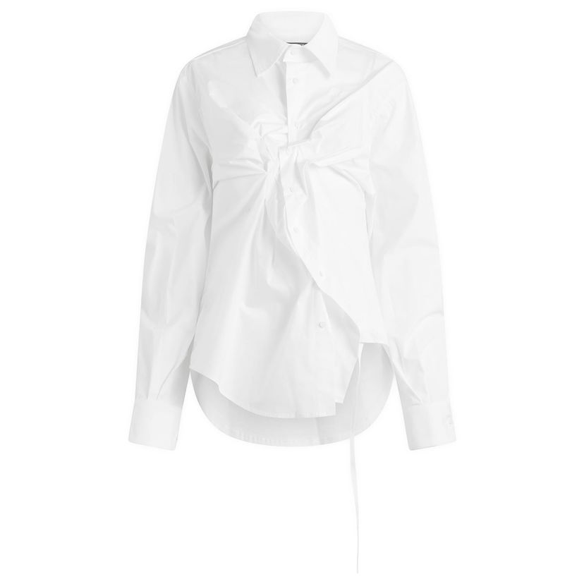 Риза Ottolinger Twisted-Pleat Tailored Shirt Бяло | 111-401111-02-GRN