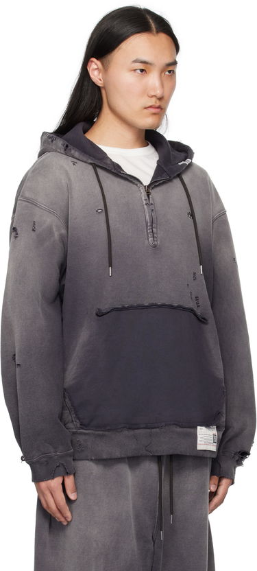 Суитчър Maison MIHARA YASUHIRO Maison MIHARA YASUHIRO Sun Faded Half Zip-Up Hoodie Сиво | A14HD532, 1