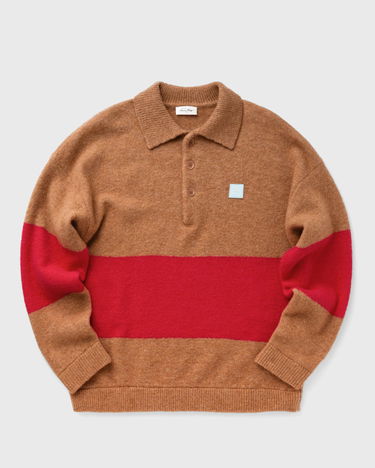 Пуловер American Vintage American Vintage GYLSON Knit Polo Sweater Кафяво | GYL18AH24-BEIGE-RAYE-FUCHSIA-CHINE, 0