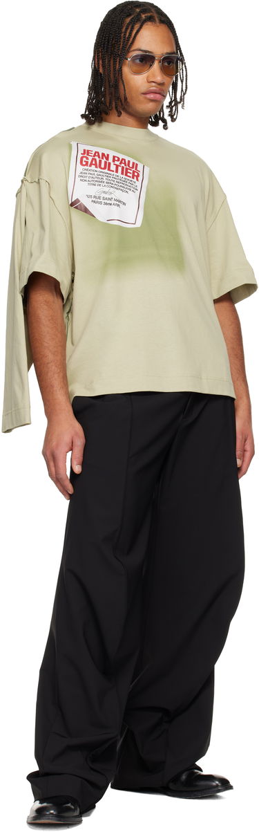 Тениска Jean Paul Gaultier 'The Gaultier Label' Double T-shirt Бежово | 25/04-U-TO344-J017-490130, 3