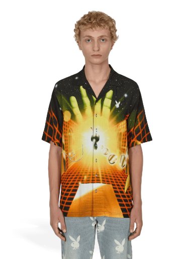 Риза Pleasures Playboy Solar Button Down Shirt Оранжево
 | P22PB026 ORANGE