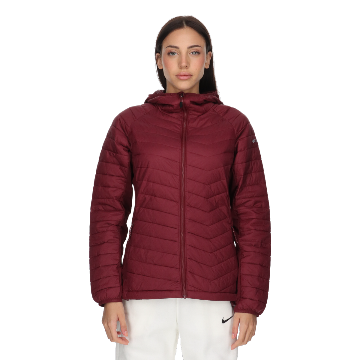 Пухо яке Columbia Powder Pass™ II Hybrid Hooded Jacket Бургунди | 2126122624, 0