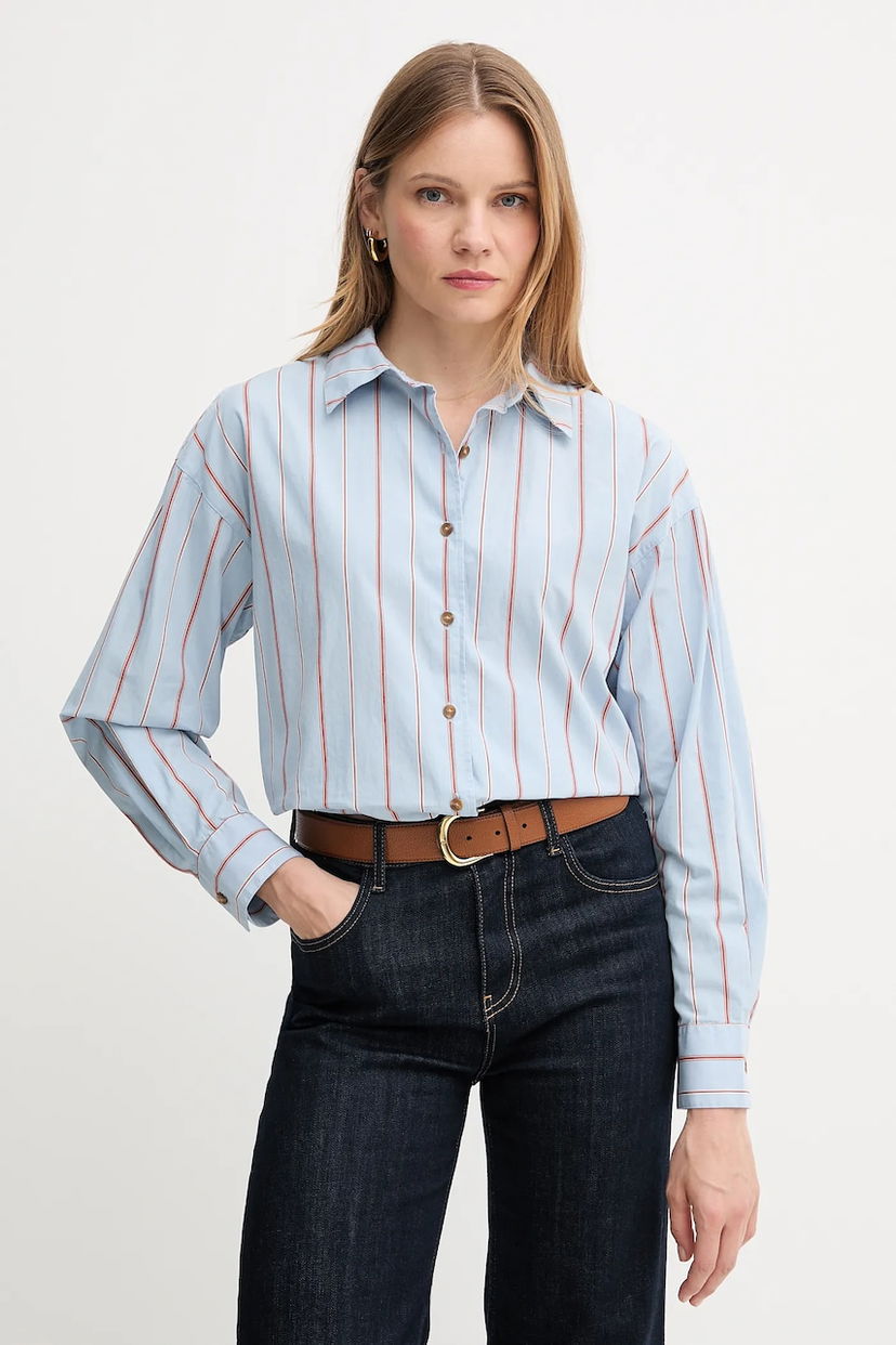 Риза Barbour Barbour Saffron Relaxed Fit Button-Down Shirt Синьо | LSH1698