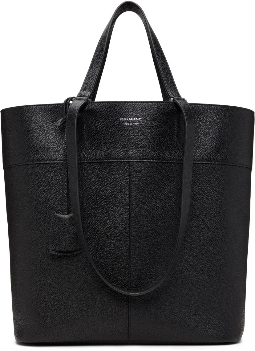 Голяма пазарска чанта FERRAGAMO Calfskin Tote Bag Черно | 775545