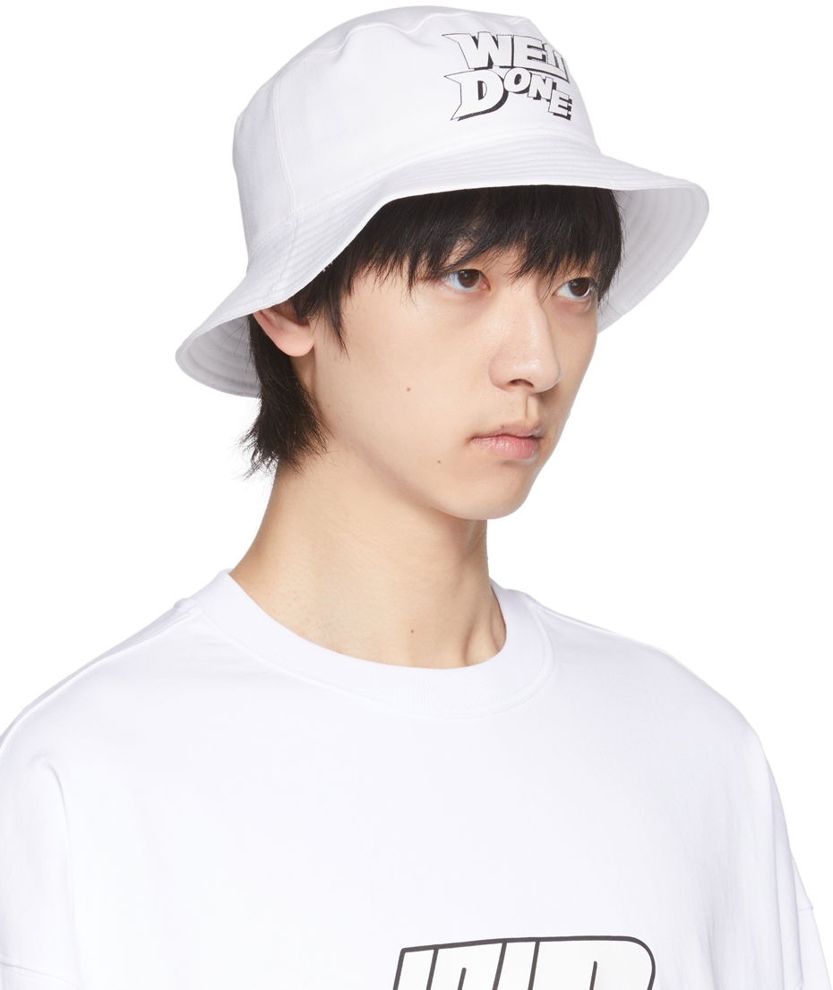 Шапка We11done We11done Basic Logo Bucket Hat Бяло | WD-AH1-22-407-U-WH, 1