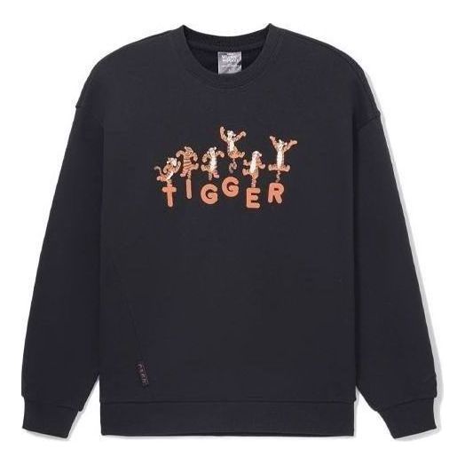 Суитчър Li-Ning Disney Crossover Series Cartoon Alphabet Tigger Print Pullover Черно | AWDS547-1, 0