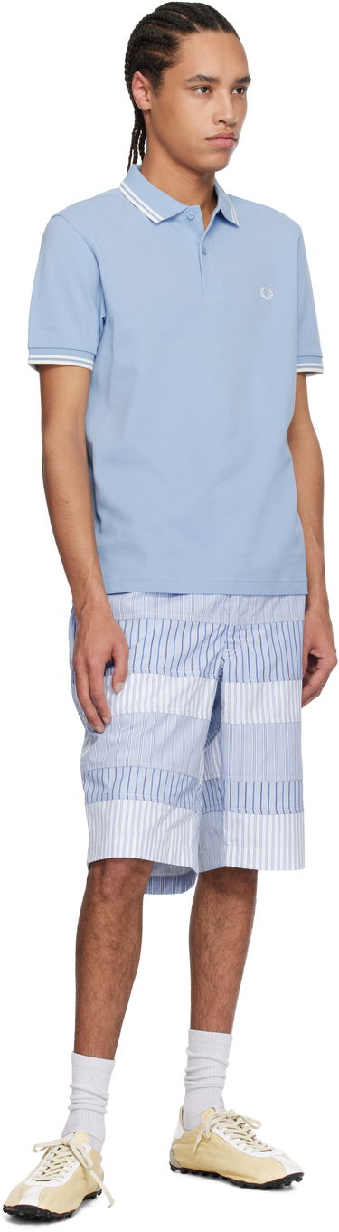 Къси панталони Comme des Garçons Comme des Garçons Shirt Yarn Dyed Stripe Poplin Shorts Синьо | FO-P004-051, 3