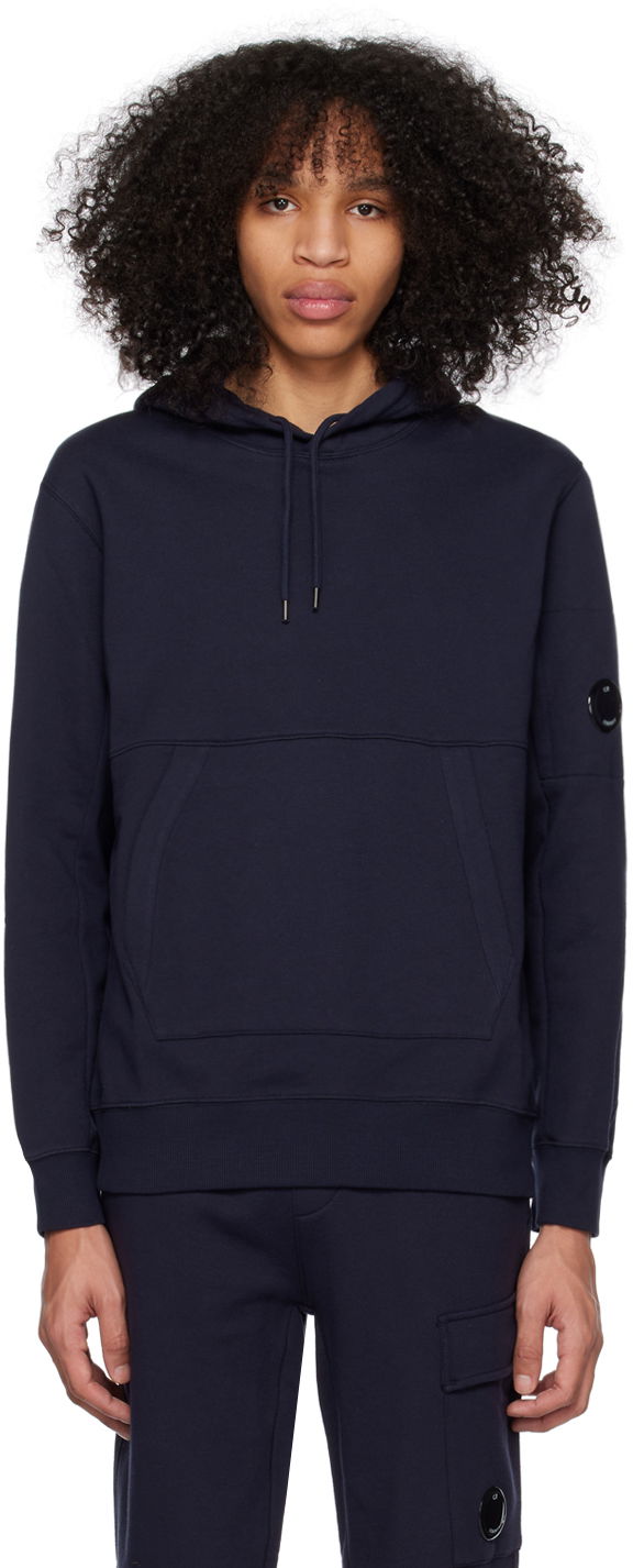 Суитчър C.P. Company Lens Hoodie Тъмно синьо | 14CMSS023A-005086W, 0