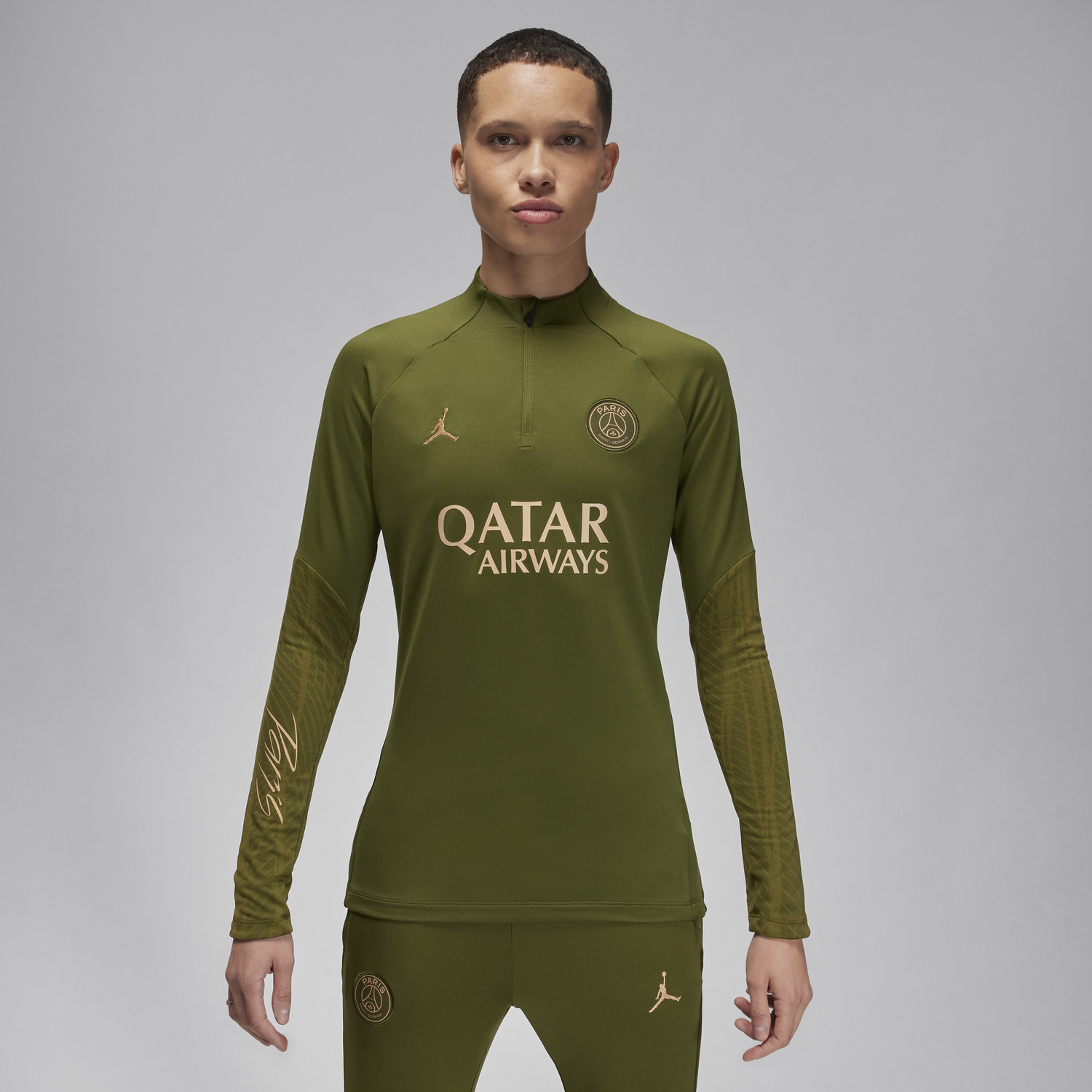 Тениска Jordan top Jordan Dri-FIT Paris Saint-Germain Strike Зелено | FD7094-327, 1