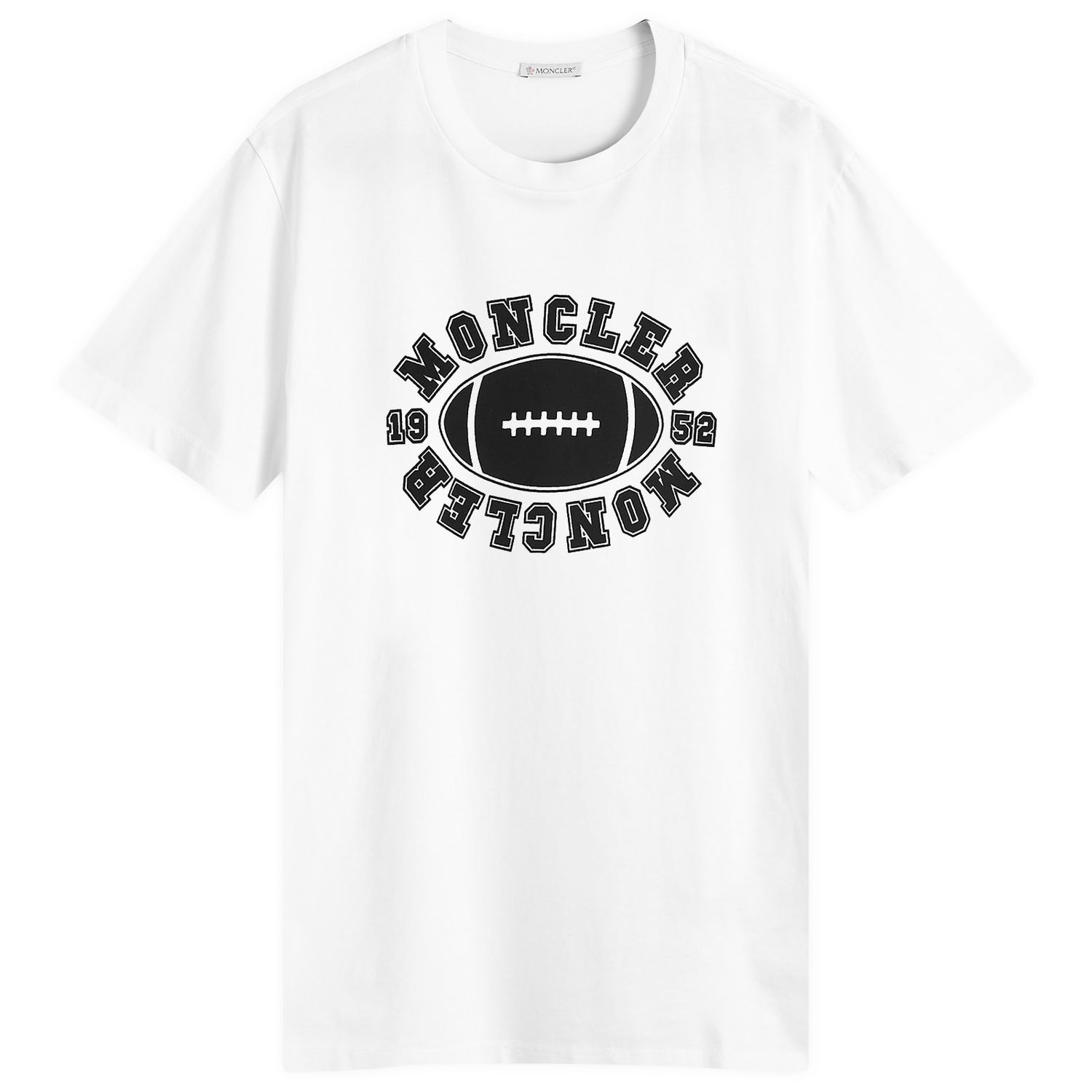 Тениска Moncler 1952 Football T-Shirt Бяло | 8C000-89AKK-12-032, 0