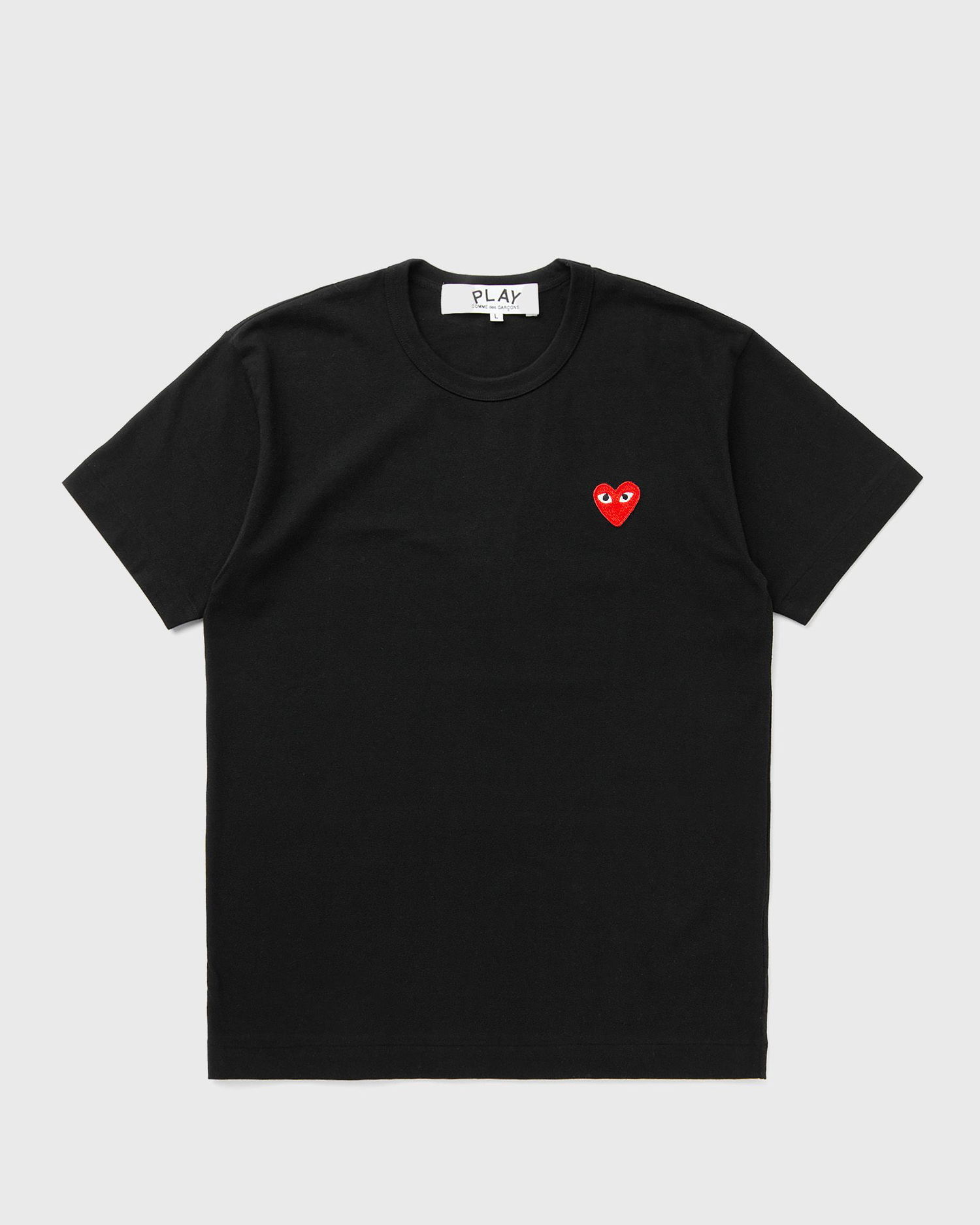 Тениска Comme des Garçons Black Short Sleeve T-Shirt With Red Emblem Черно | AX-T108-051-BLACK, 0