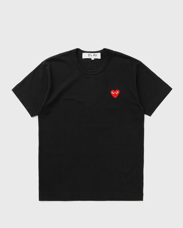 Тениска Comme des Garçons Black Short Sleeve T-Shirt With Red Emblem Черно | AX-T108-051-BLACK, 0