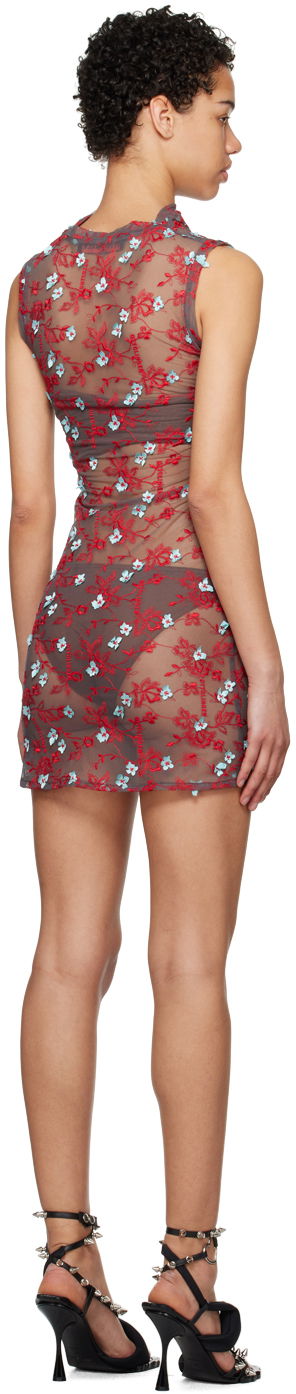 Pокля Ottolinger Ottolinger Embroidered Mesh Mini Dress Сиво | 1901302, 2