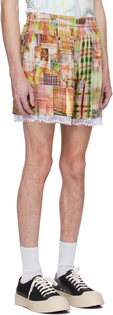 Къси панталони Collina Strada Collina Strada Odeon Floral-Print Lace-Trim Shorts Многоцветен | XX6017, 4