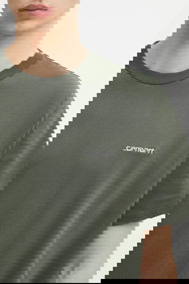 Тениска Carhartt WIP S/S Script Embroidery T-Shirt Зелено | I030435.3CDXX, 3