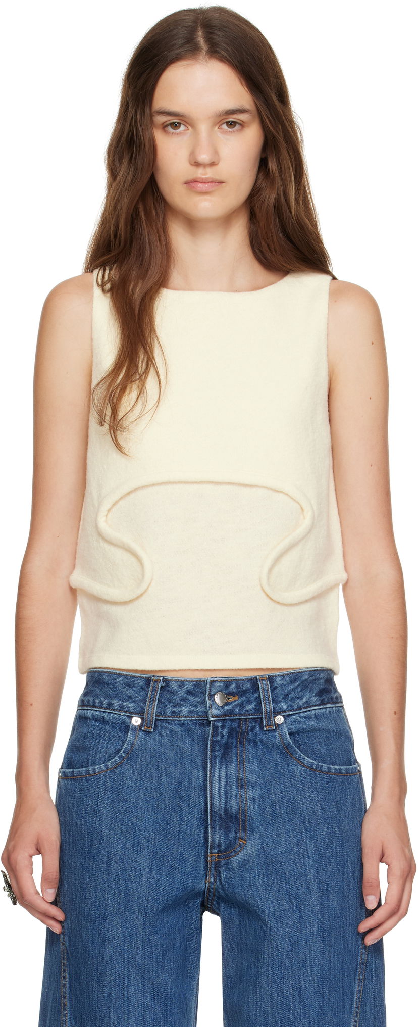 Потник Eckhaus Latta Eckhaus Latta Pallas Tank Top Бяло | 1405-EL-PF25-M -