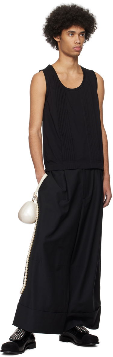 Потник Simone Rocha Simone Rocha Double-Pleated Tank Top Черно | 5234 0553, 3