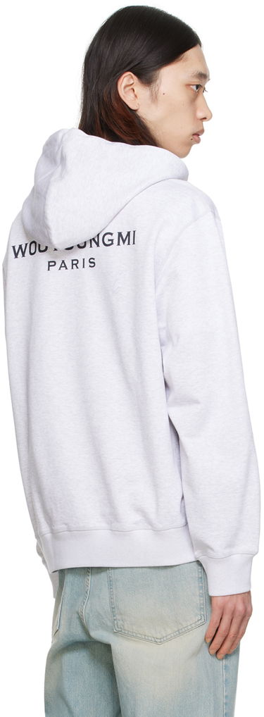 Суитчър WOOYOUNGMI WOOYOUNGMI Printed Hoodie Сиво | W241TS37, 2
