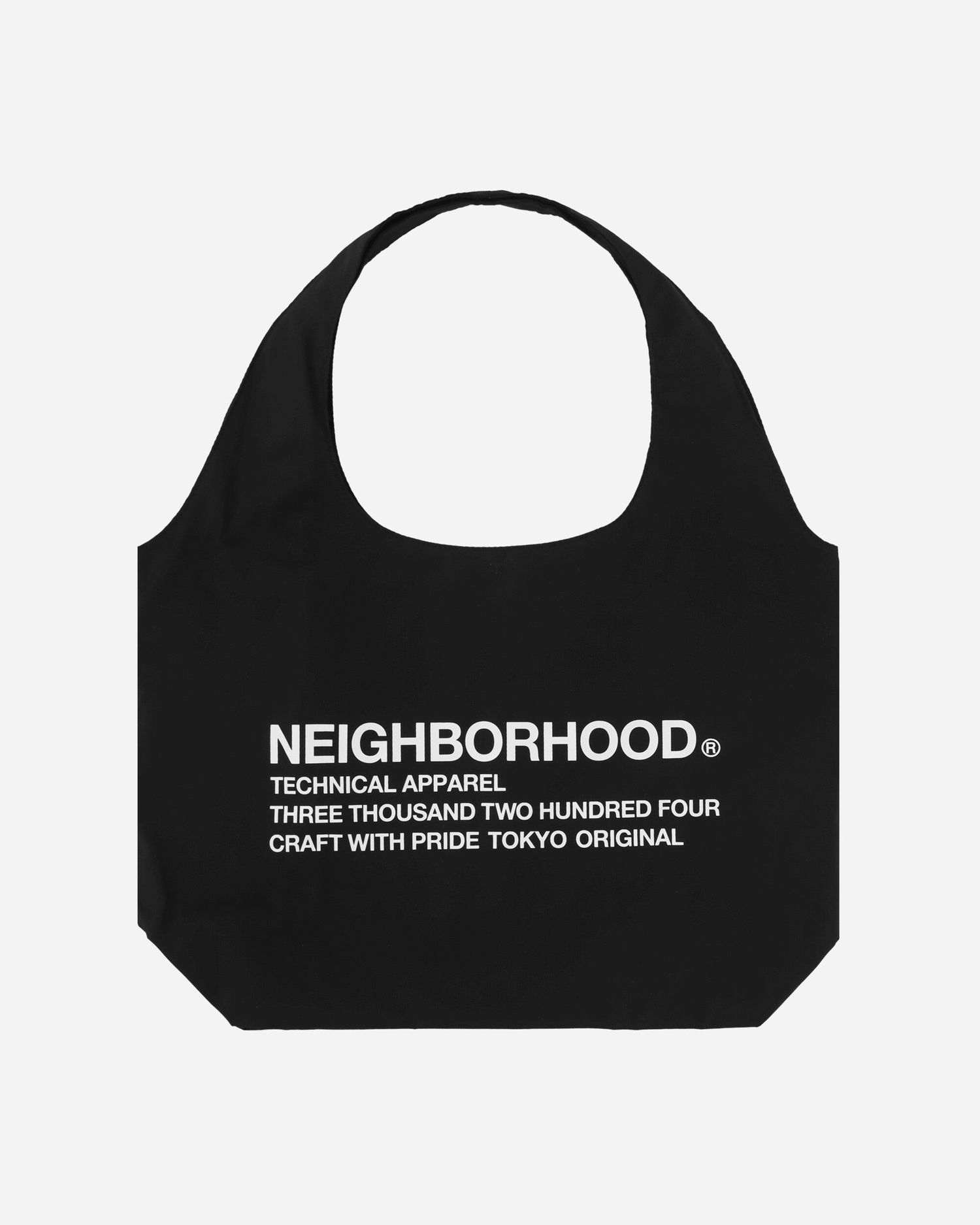 Голяма пазарска чанта Neighborhood Neighborhood Logo Tote Bag Черно | 251MYNH-CG01 BK, 1