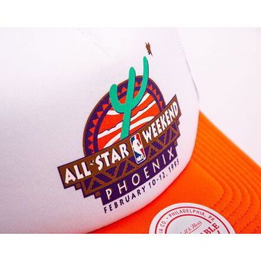 Шапка с козирка Mitchell & Ness NBA Party Time Trucker Snapback Hwc Phoenix Suns White Оранжево
 | HHSS5140-PSUYYPPPWHIT, 5
