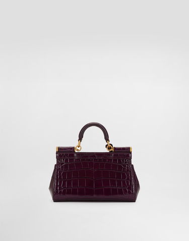 Дамска чанта Dolce & Gabbana Dolce & Gabbana Elongated Sicily Alligator Leather Handbag Лилаво | BB7116B2EM08X058, 2
