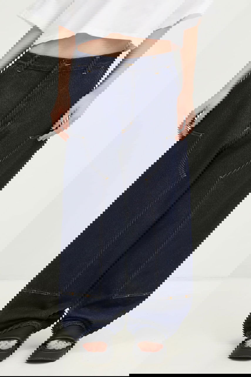 Дънки Carhartt WIP Brandon Double Knee Pant medium waist Тъмно синьо | I034635.102, 0