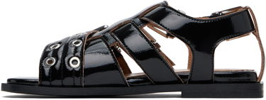 Аксесоари GANNI GANNI Buckle Strap Flat Sandals Черно | S2934, 2