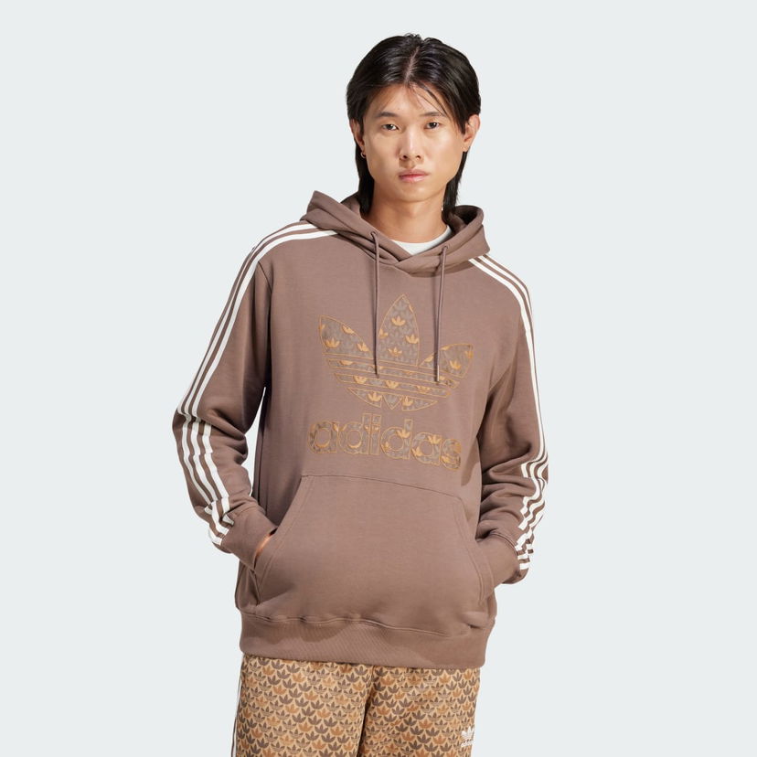 Суитчър adidas Originals Classic Mono Graphic Hoodie Кафяво | IS0259