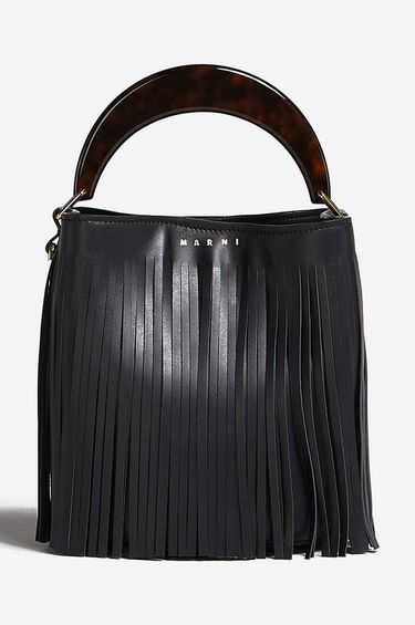 Дамска чанта Marni Fringed Leather Handbag Черно | SCMPU09TL9.LV589.ZO280, 0