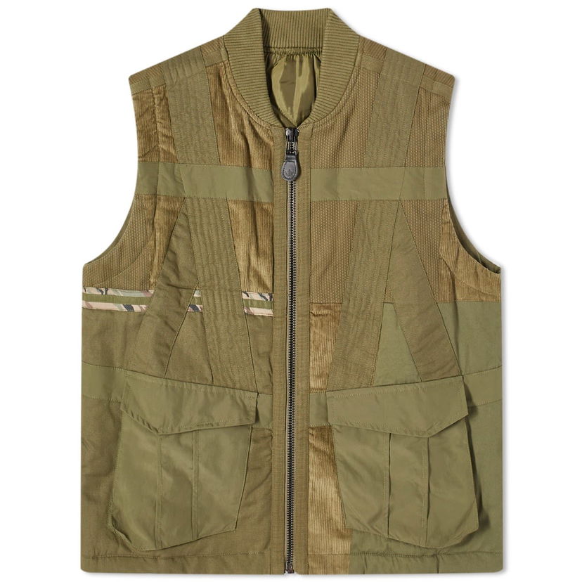 Жилетка Maharishi Tugihagi Patchwork Tobi Vest Зелено | 4558-OLV