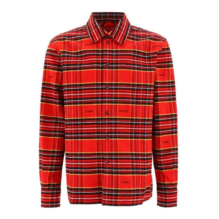 Риза Off-White Off-White FW22 Plaid Long Sleeves Shirt Червено | OMGA227F22FAB0012510, 0