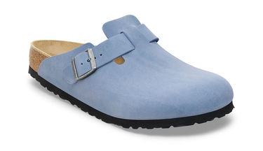 Кецове и обувки Birkenstock Boston Natural Leather Oiled Regular Fit Clog Синьо | 1028225, 1