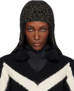 Valentino Garavani Metallic Knit Beanie with Ear Flaps and Tassels