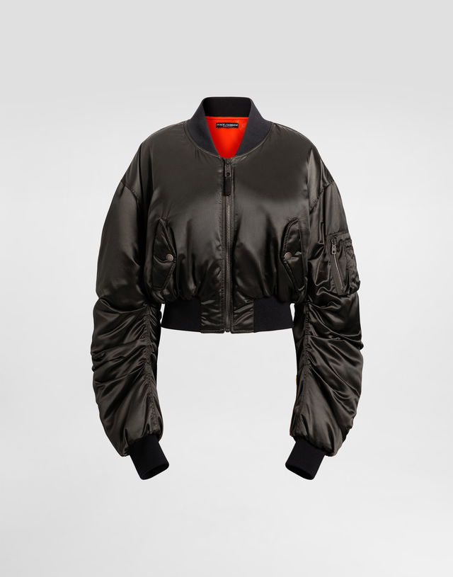 Dolce & Gabbana Oversized Cropped Bomber Jacket