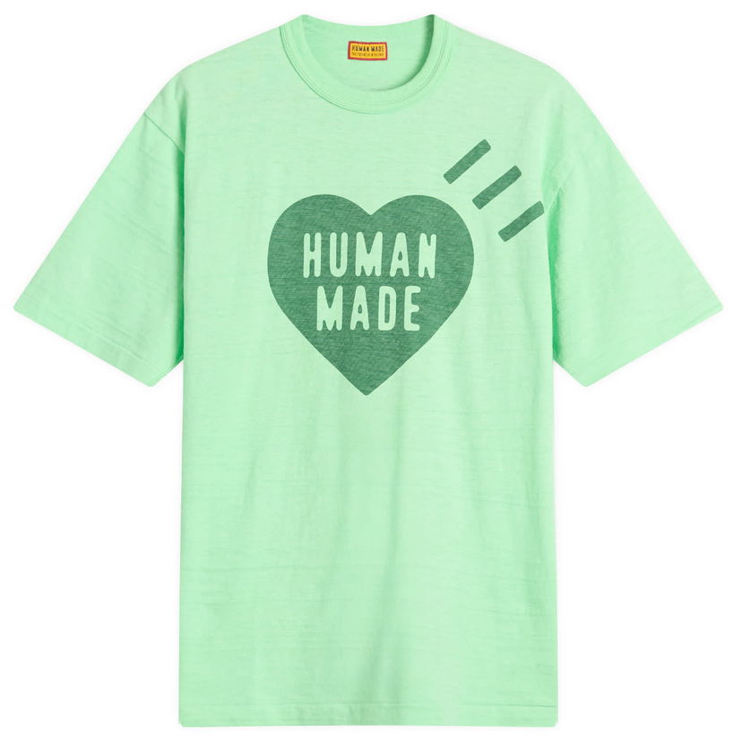 Тениска Human Made Human Made Garment Dyed Heart T-Shirt, Size Large Зелено | HM29CS033-GRN