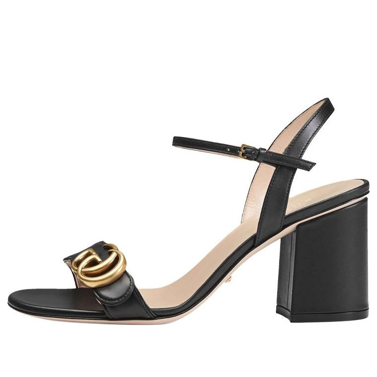 Кецове и обувки Gucci Gucci G Heel Sandals Черно | 453379-A3N00-1000, 0
