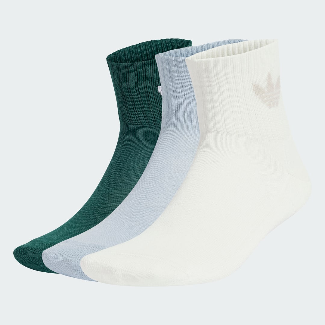 Чорапи adidas Performance 3 Pairs Mid-Cut Crew Socks Бяло | JI9494, 1
