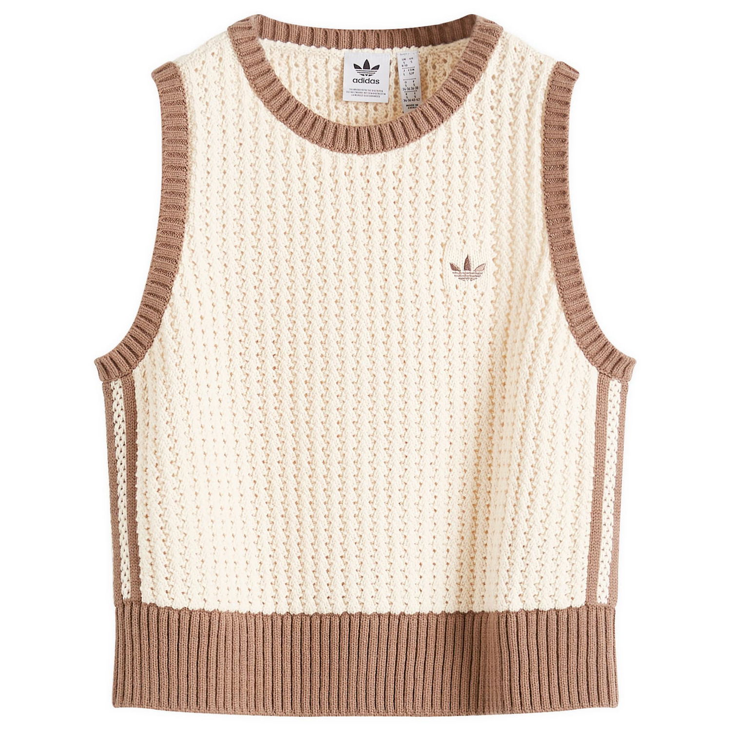 Пуловер adidas Originals Women's Knitted Vest Бяло | JD0904, 1