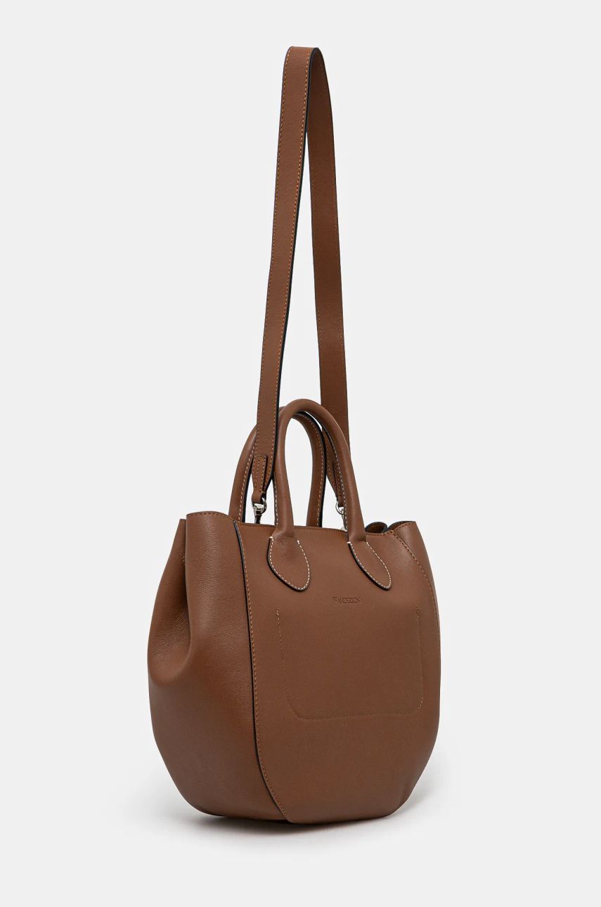 Дамска чанта JW Anderson JW Anderson Small Punch Tote Bag Кафяво | HB0680.LA0250.621, 1