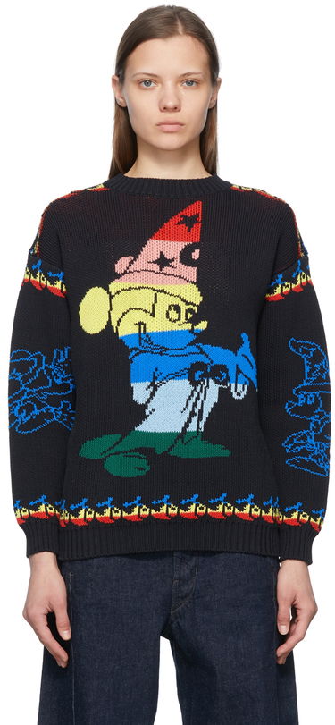 Пуловер Stella McCartney Stella McCartney Fantasia Rainbow Mickey Graphic Sweater Черно | 6K00793S7253, 0
