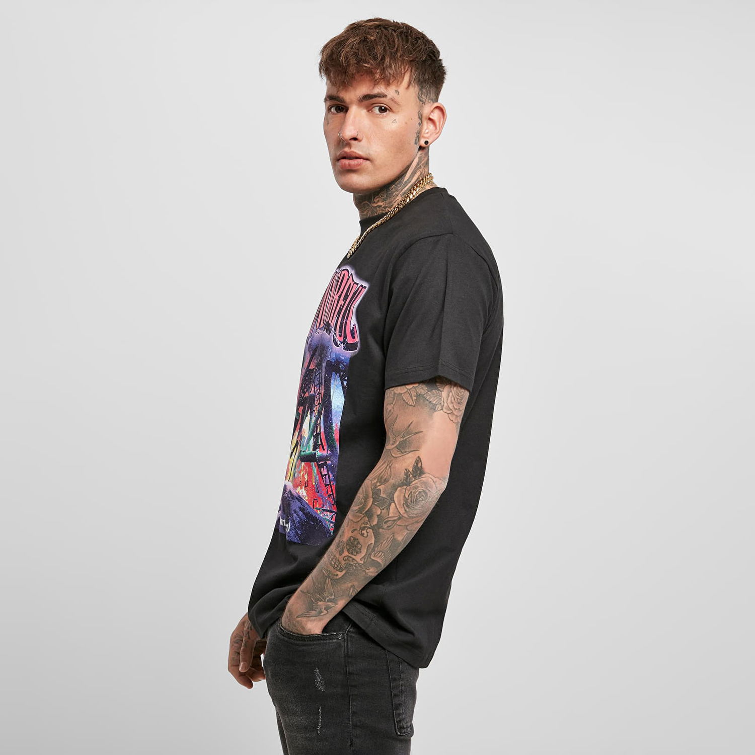 Тениска Urban Classics Urban Classics Wonderful Tee Черно | MT1336-00007, 1