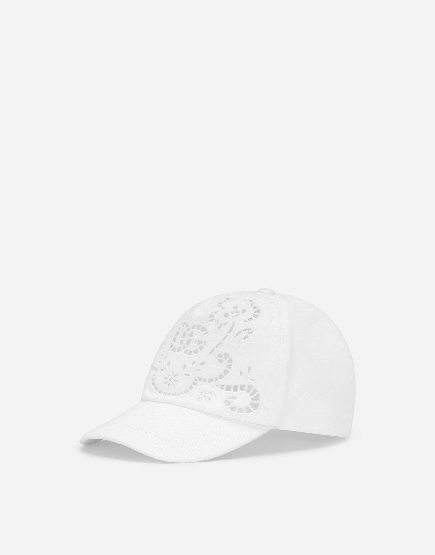 Шапка с козирка Dolce & Gabbana Dolce & Gabbana Laser Cut Baseball Cap Бяло | LB5H12G7B7AW0800, 0