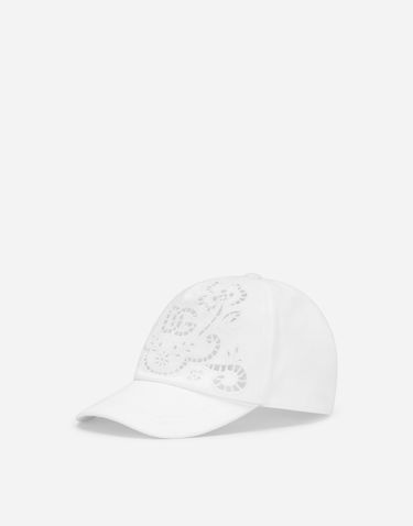 Шапка с козирка Dolce & Gabbana Dolce & Gabbana Laser Cut Baseball Cap Бяло | LB5H12G7B7AW0800, 0