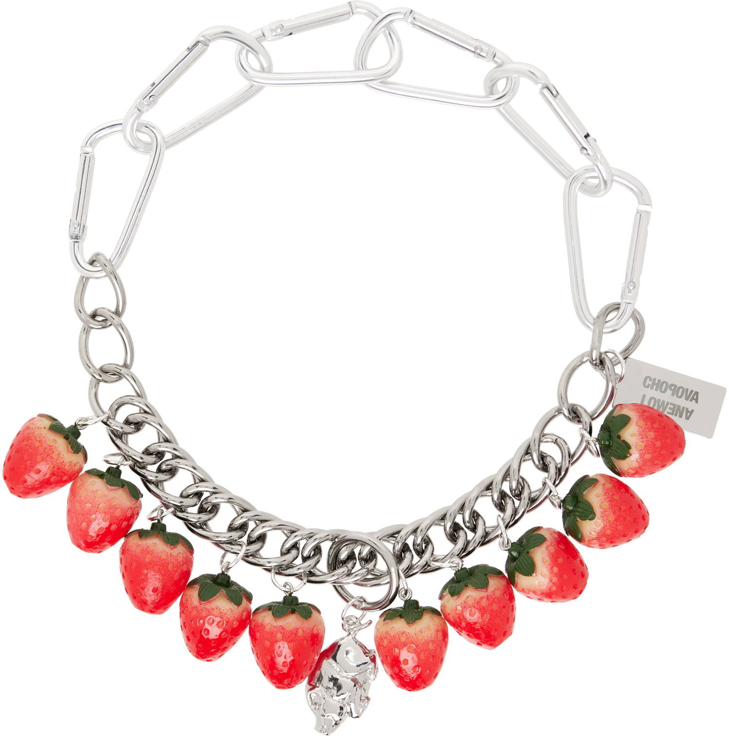 Колие Chopova Lowena Chopova Lowena Strawberry Piggy Chain Necklace Червено | 6598, 0