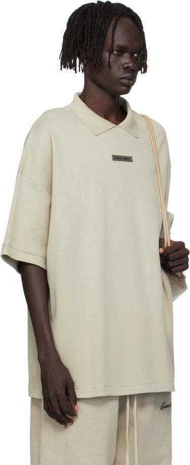 Поло тениска Fear of God ESSENTIALS 90s Fit Piqué Short Sleeve Polo Бежово | 125SP254406F, 1
